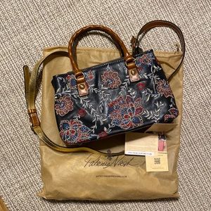 Patricia Nash Provencal Escape Embroidery Collection leather handbag